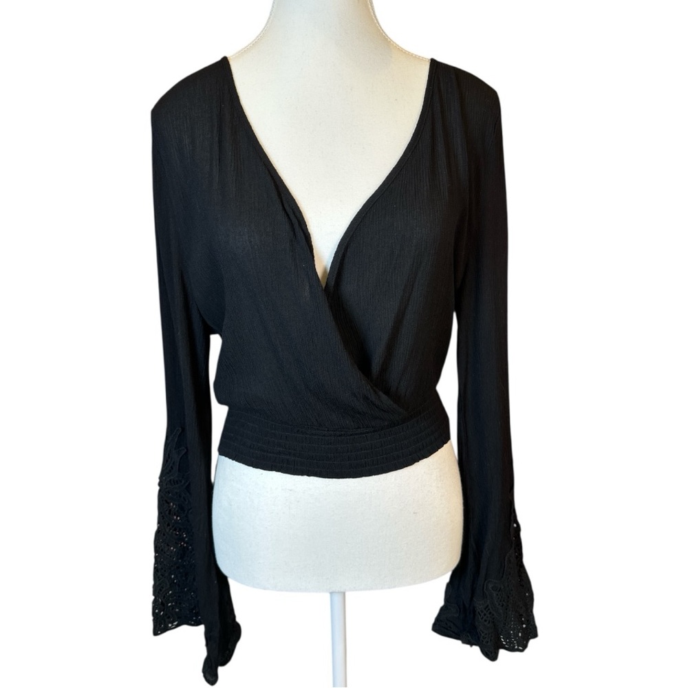 ANGL Black Blouse Chic and Versatile